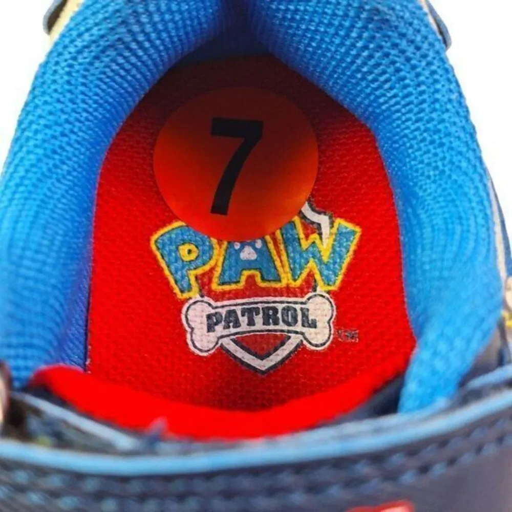 Paw Patrol Toddler Boys Light up Sneakers Size 7 Blue‎ Slip on Lightweight Shoes